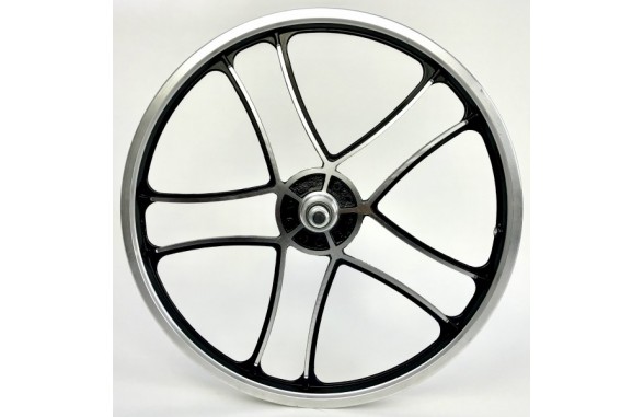 Rear Wheel OPC 20 inch I - Cross black silver with Disk mount free wheel